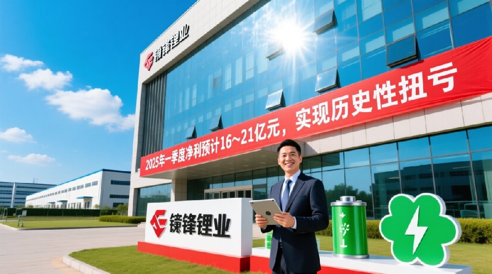 赣锋锂业一季度扭亏:预计净利 16–21 亿元